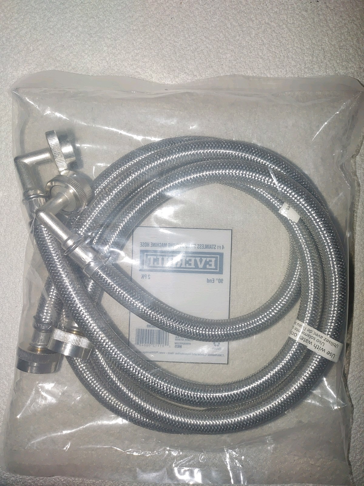 Everbilt 4 ft. Stainless Steel Washing Machine Hoses - Box of 24 (12 Sets Of 2) gallery