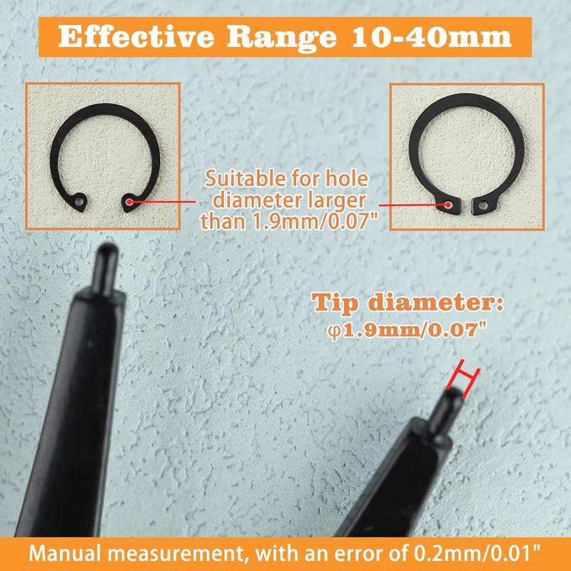 2 in 1 Snap Ring Pliers - Internal & External Circlip Pliers for 10-40Mm Snap Ri gallery