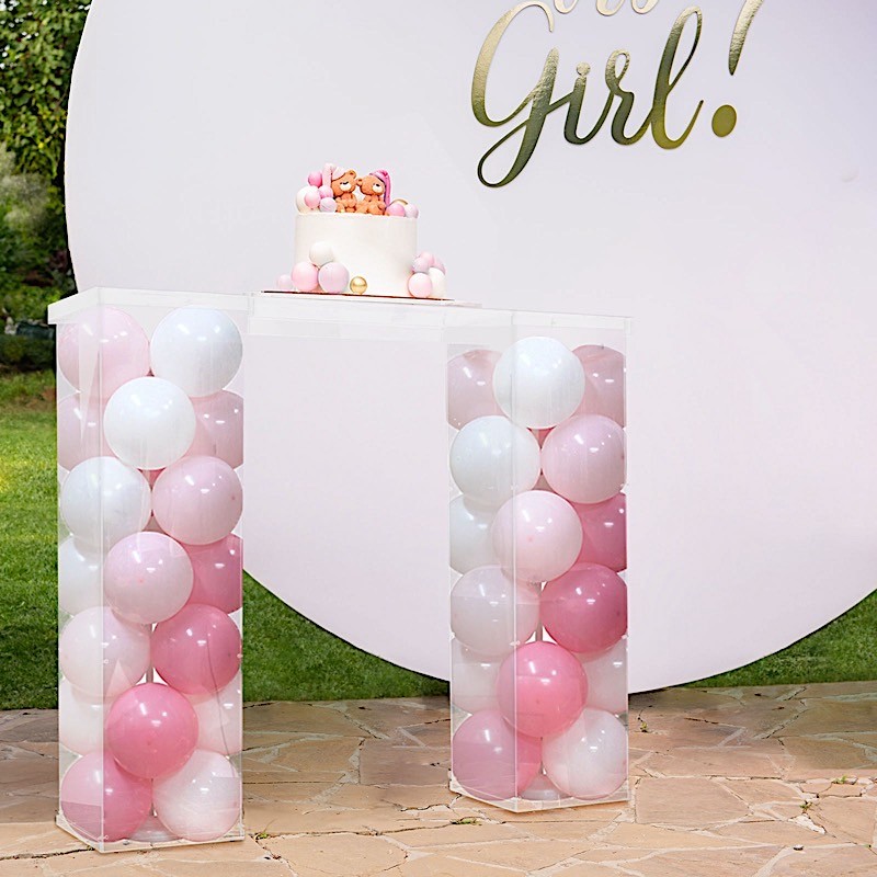 46" x 12" CLEAR Plexiglass Connector Plate for Rectangular Pedestal STANDS Party gallery
