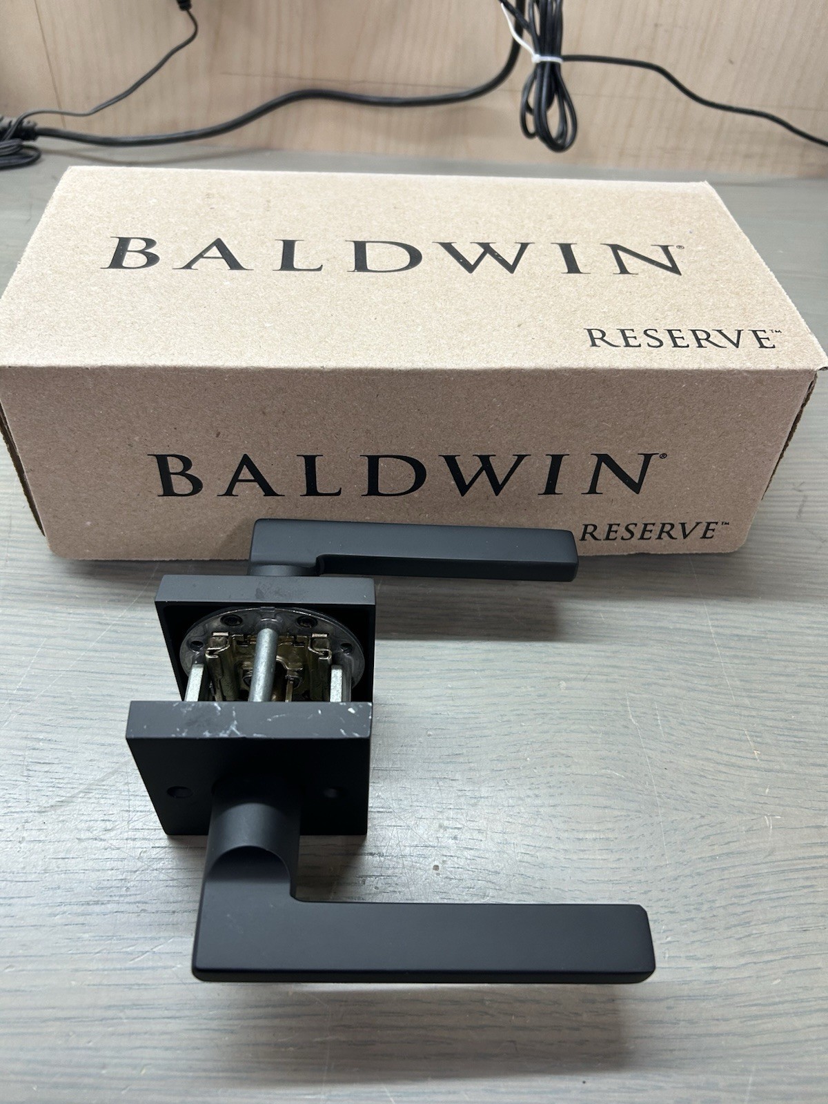 Baldwin Reserve Passage Lever Set In Black #PS.SQU.R.CSR.190. New In Opened Box gallery