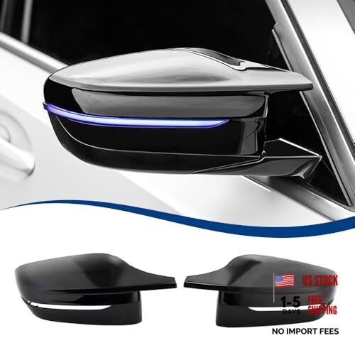 Side Mirror Cover Compatible with G20 G21 G30 G31 G20 G30 G32 G11 Gloss Black gallery