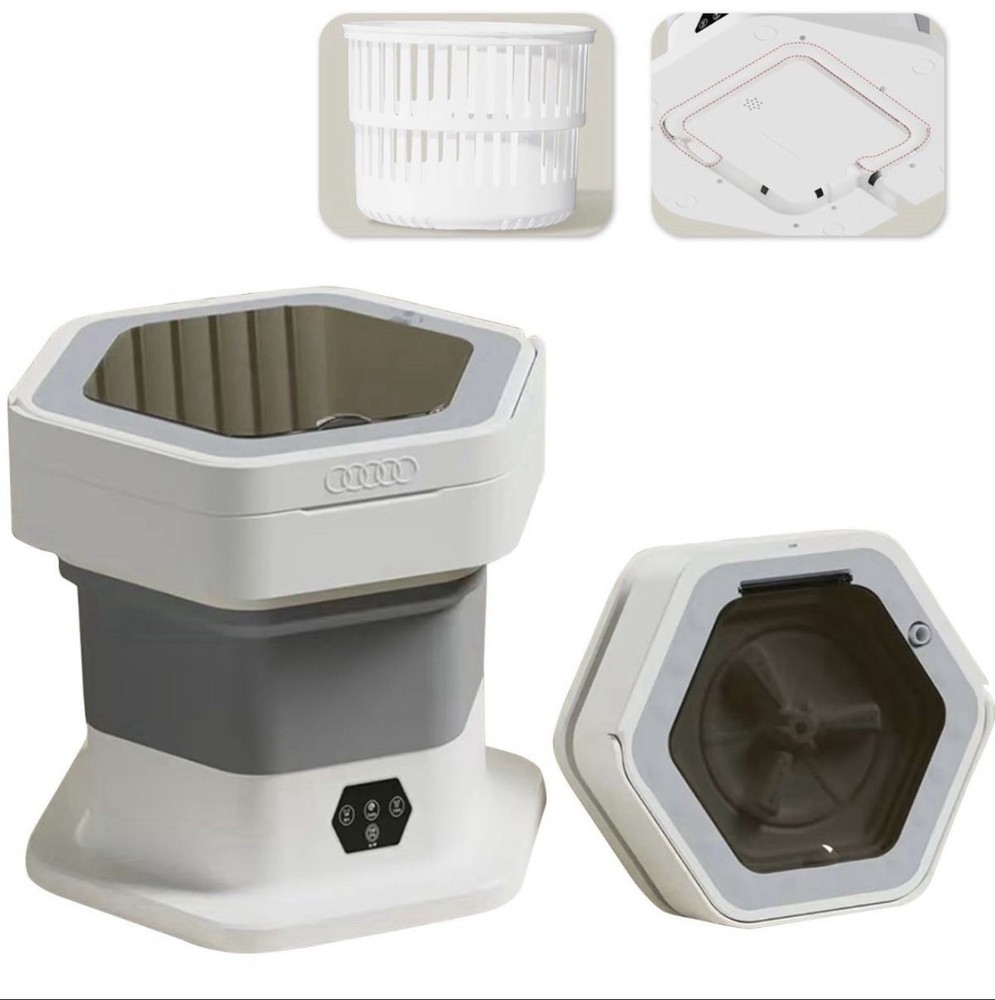 Portable Foldable Mini Top-Loading Washing Machine w/ Drain Hose