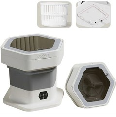Portable Foldable Mini Top-Loading Washing Machine w/ Drain Hose