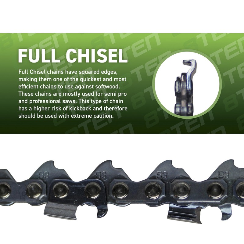 Full Chisel Chainsaw Chain 20 Inch .063 3/8 72DL for Stihl Husqvarna 4 Pack gallery
