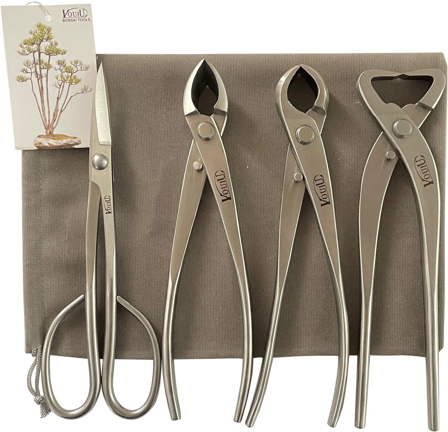 4-Piece Bonsai Tool Set,Concave Cutter,Knob Cutter,Trunk Splitter,Bonsai Scissor gallery