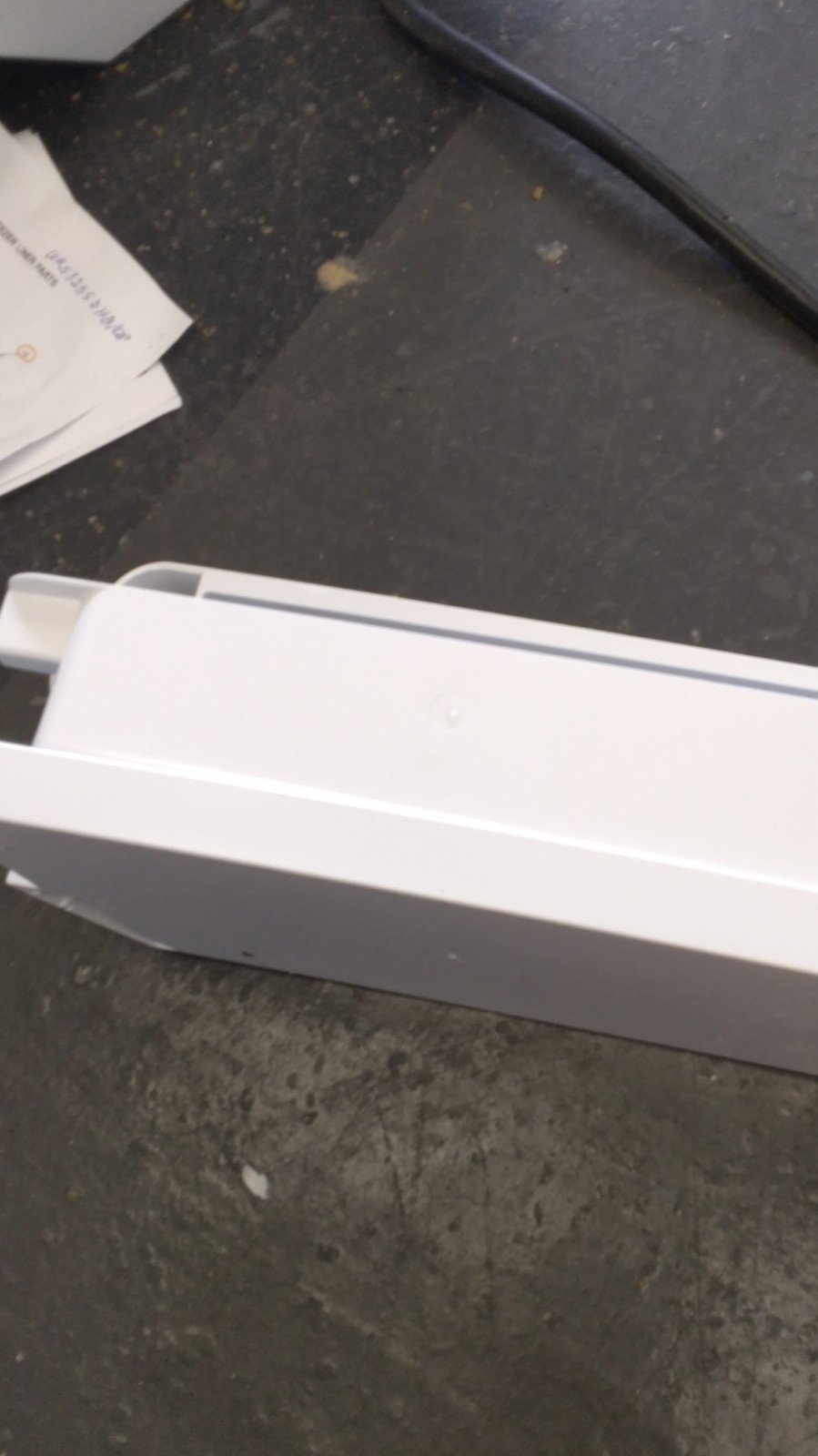 GE White/Clear Refrigerator Door Drop Down Tray Bin WR71X11063 gallery