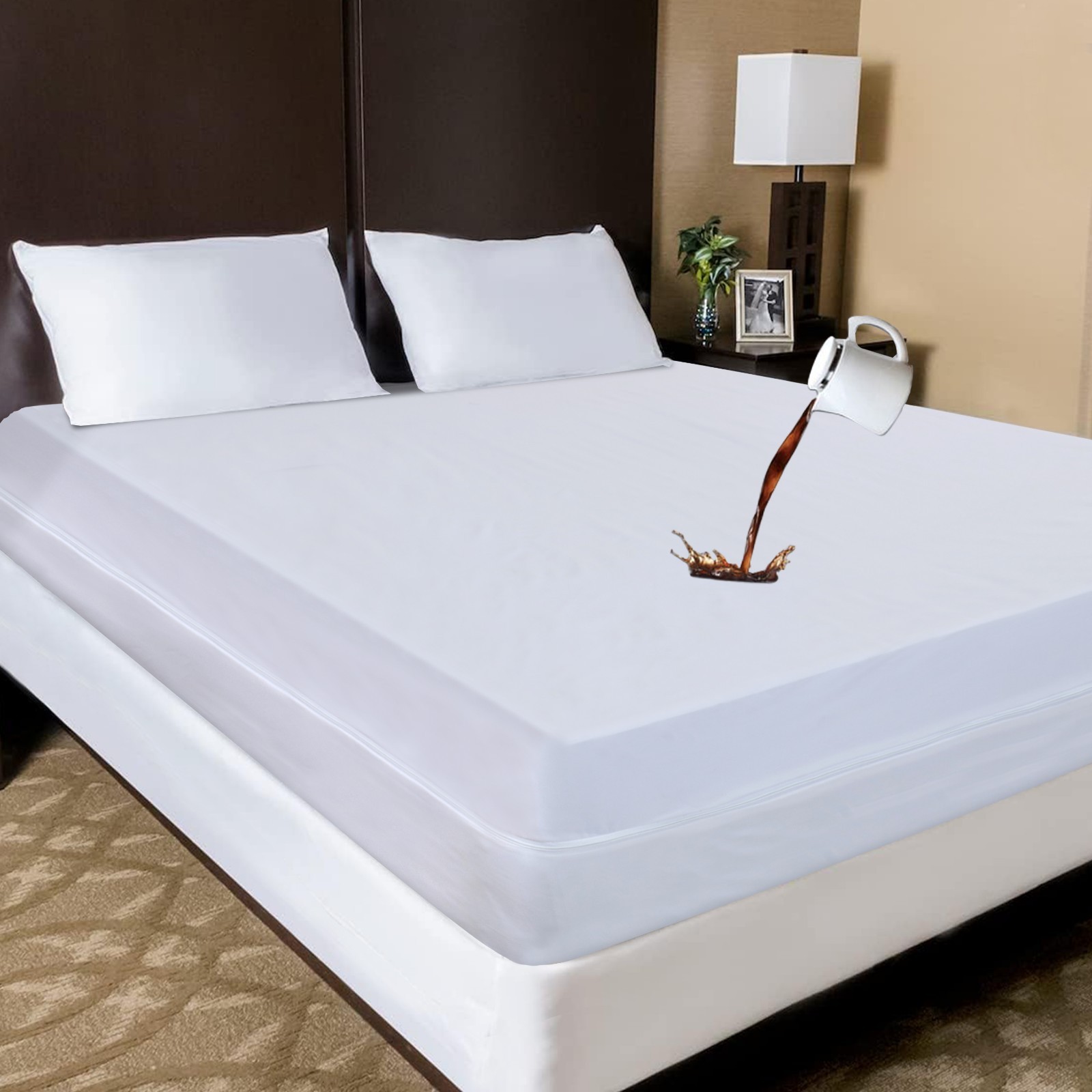 Mattress Encasement Waterproof Protector Zippered Deep Pocket Bed Bug Protector gallery