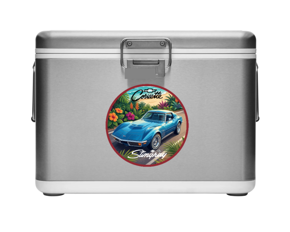 Car Classics "Corvette Stingray" - 4" Handcrafted Vinyl Decal Vehicle Cooler 26 gallery