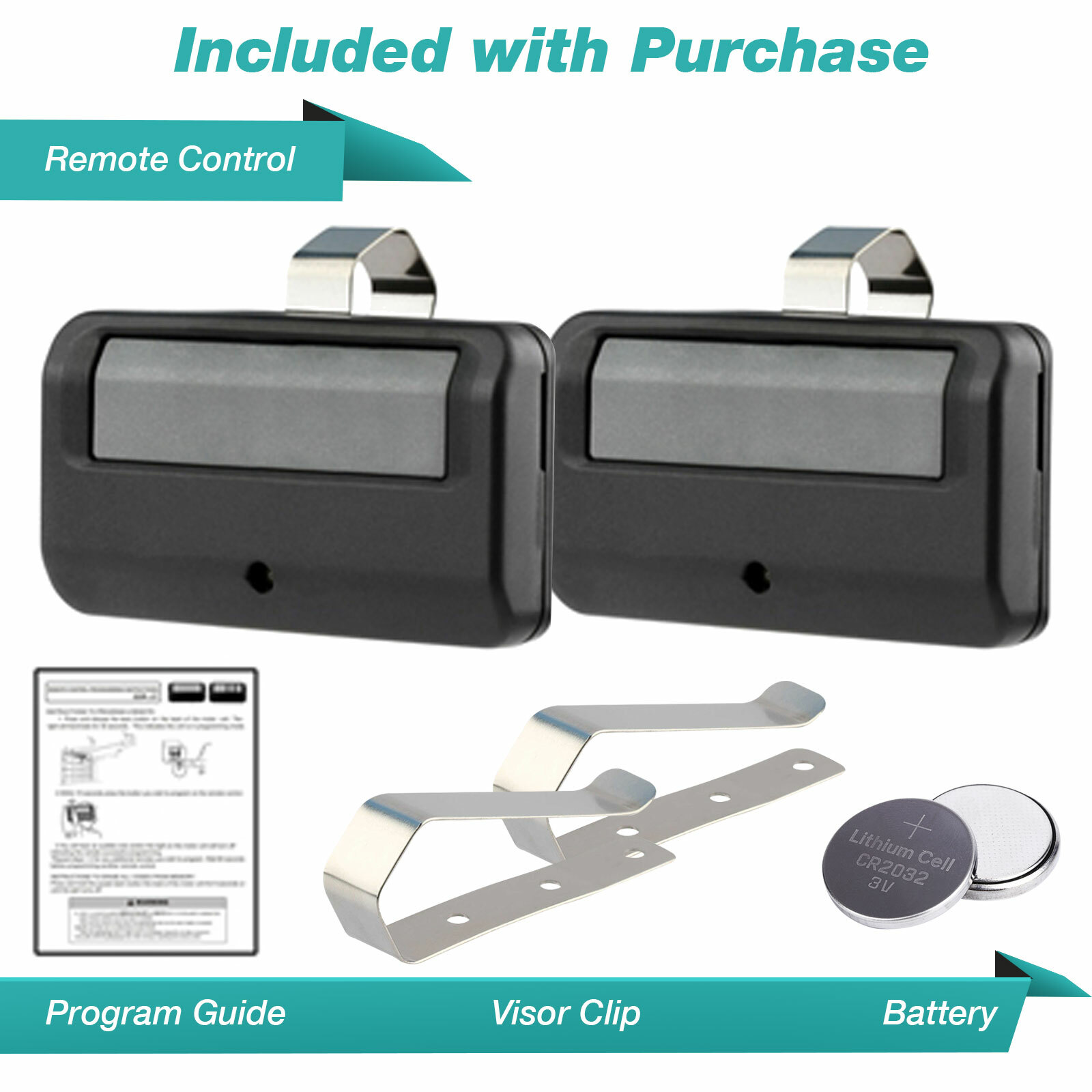 2 For Chamberlain Liftmaster Craftsman Garage Door Opener Remote 891LM (Yellow) gallery
