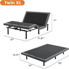 Ergonomic Electric Full Queen Adjustable Bed Frame Bed Base with Wireless Remote
