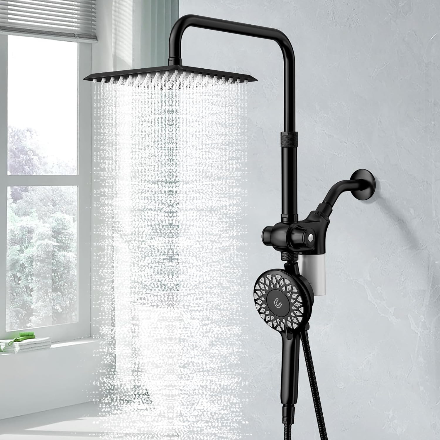Filtered Rain Shower Head with Handheld Spray Combo, High Pressure Dual Shower H gallery