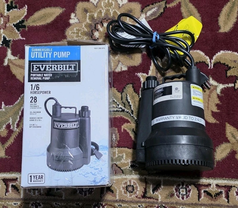 Everbilt 1/6 HP Plastic Submersible Utility Pump SUP54-HD 28 GPM gallery