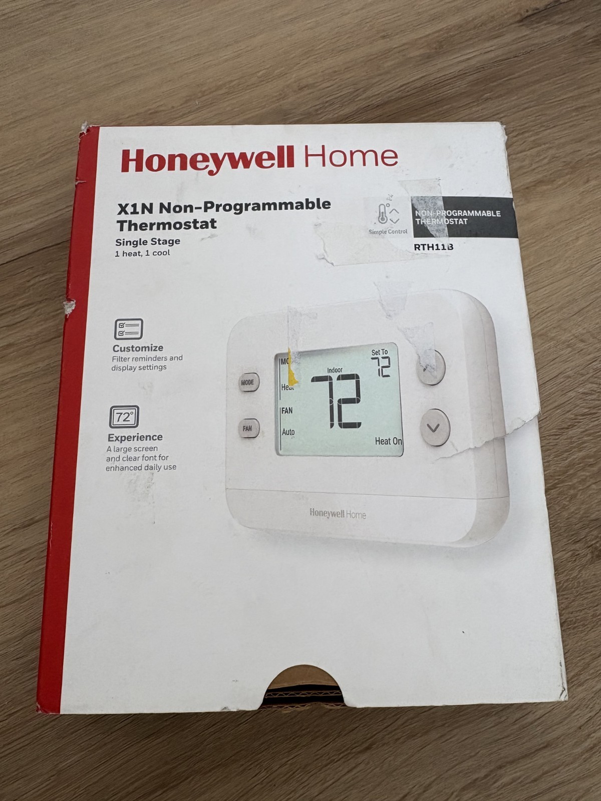 HONEYWELL HOME, X1N NON-PROGRAMMABLE THERMOSTAT SINGLE STAGE RTH11B gallery