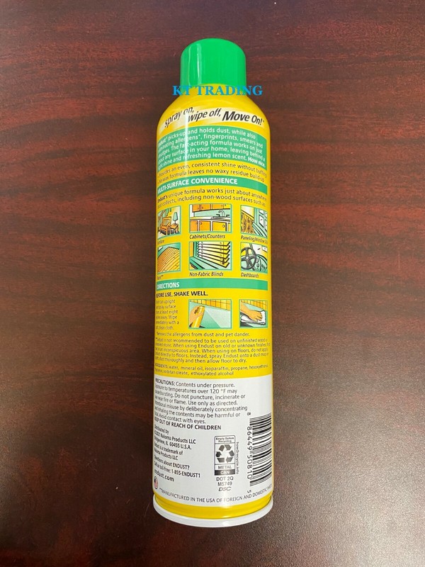 ENDUST Multi-Surface Allergens DUST & CLEAN FAST Natural Shine Lemon Zest 12oz gallery