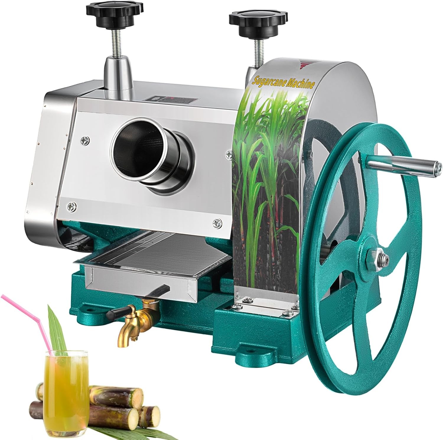 Commercial Manual Sugar Cane Juicer Squeezer SugarCane Press Extractor 110Lb/24H gallery