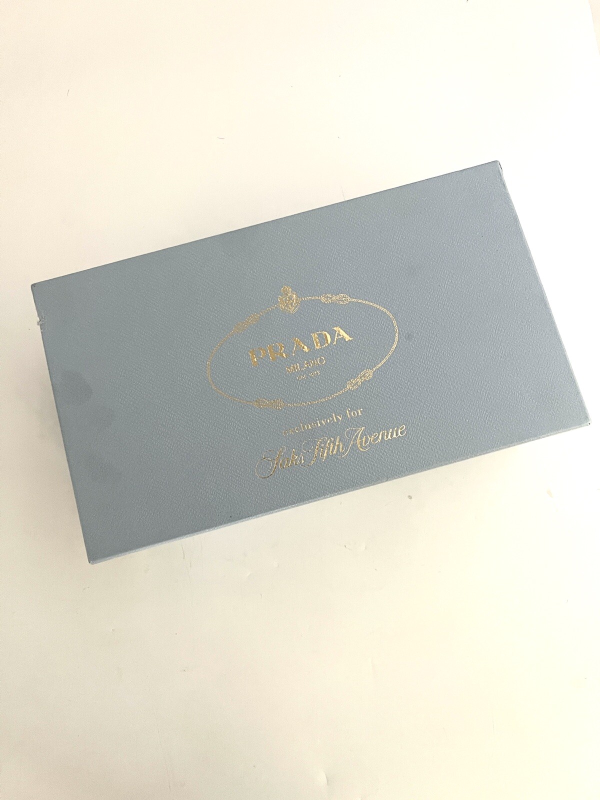 PRADA For Saks Fifth Avenue Authentic Blue Shoe Box Box 11.75 x 6.75 x 4.5 in. gallery