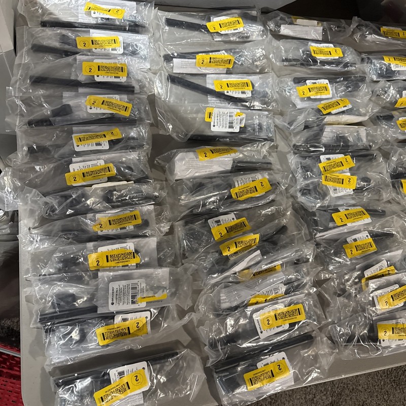 LOT OF 72!!! Brainerd Wrapped Bar Pull Matte Black 1-3/8" to 6 5/16" (35/160mm) gallery