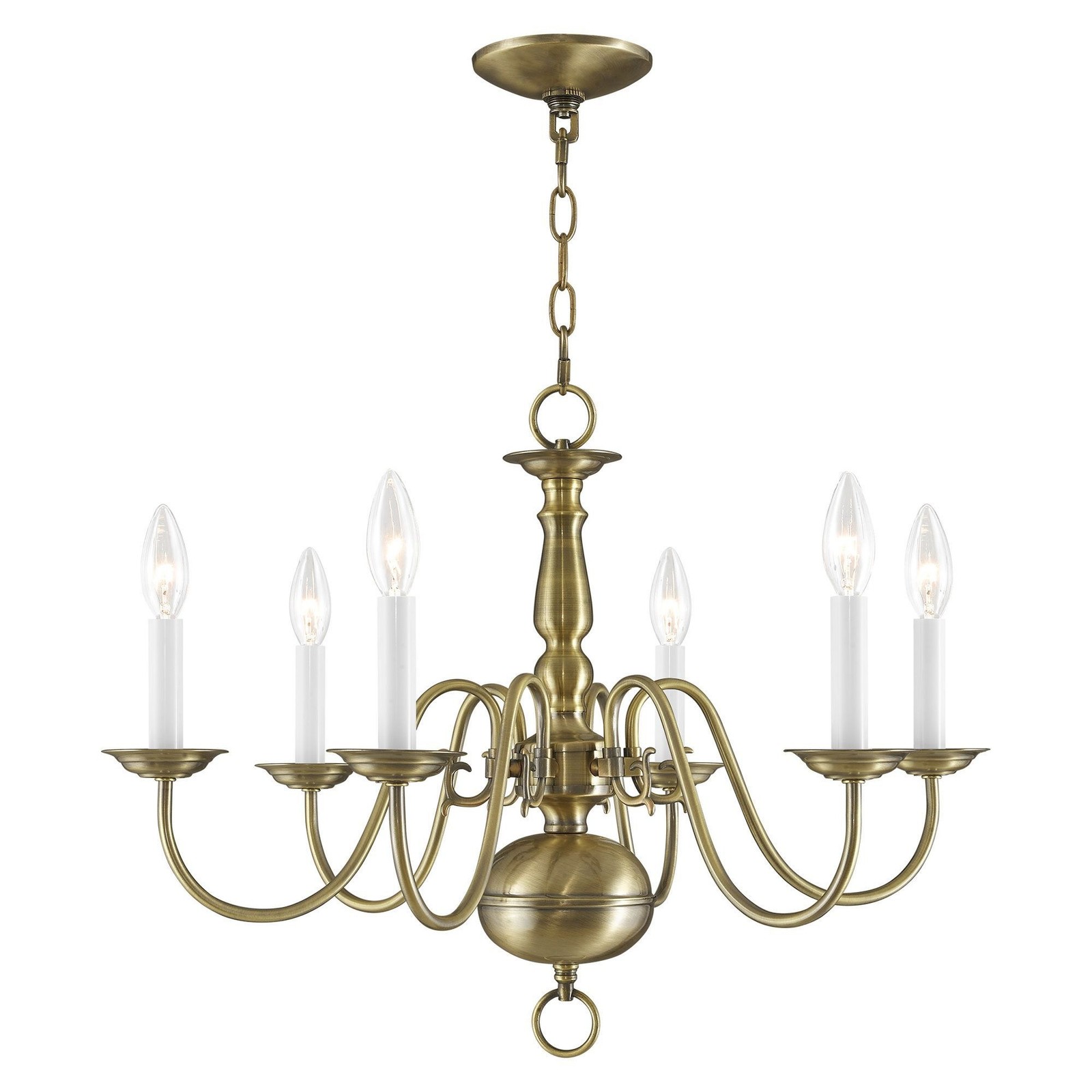 Williamsburgh - 6 Light Chandelier in Traditional Style - 24 Inches wide by 18 gallery