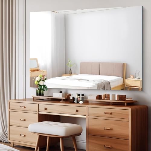Mirror, 60x40 Mirrors for Wall, Large Bathroom Mirror 60"L x 40"W Frameless gallery