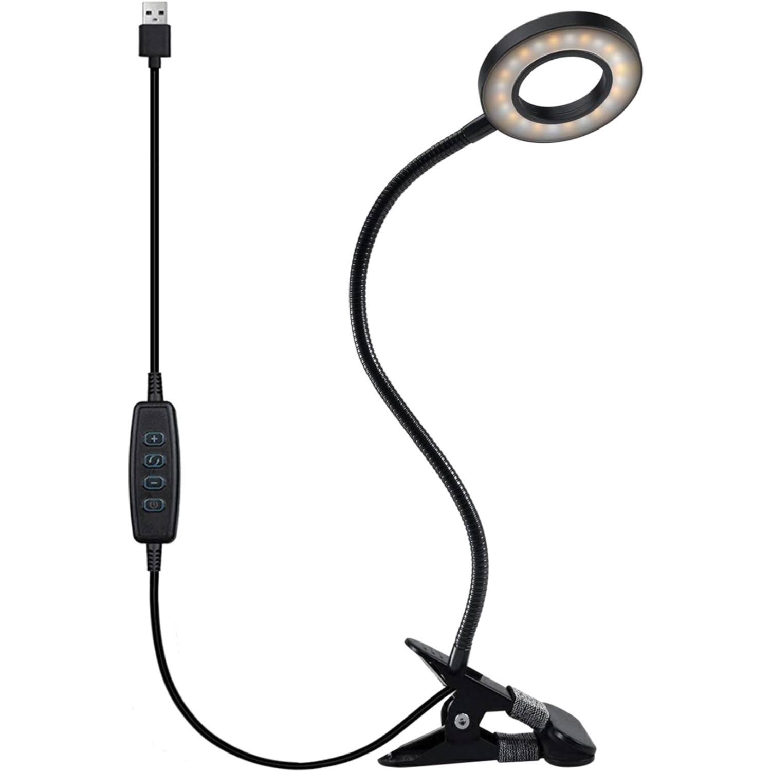 Clip Light Reading Lamp USB LED Clip-On Desk Light 48 LED Dimmable 3 Modes gallery