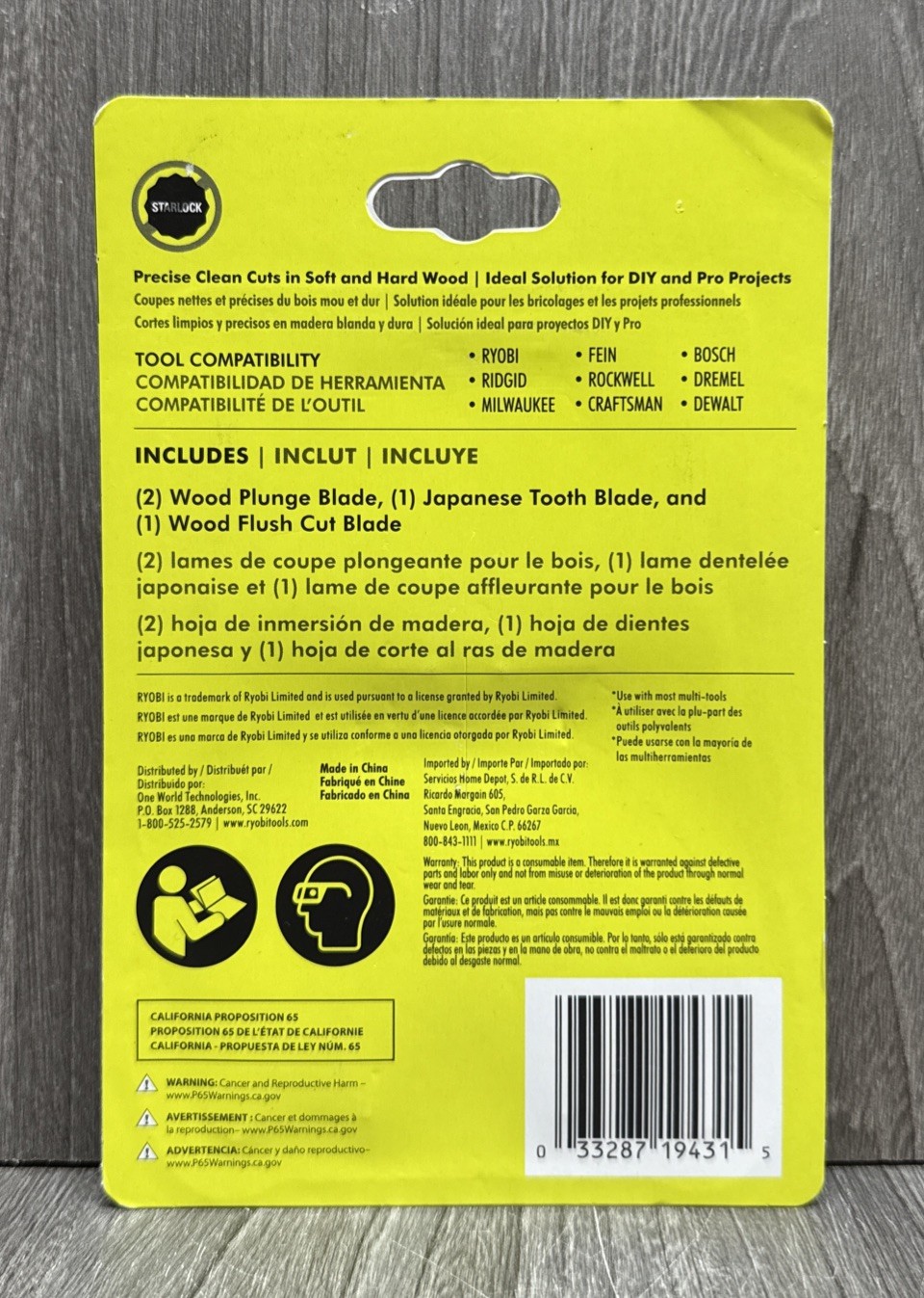 Ryobi 4-Piece Wood Oscillating Multi-Tool Blade Set A24401 (SEALED) gallery
