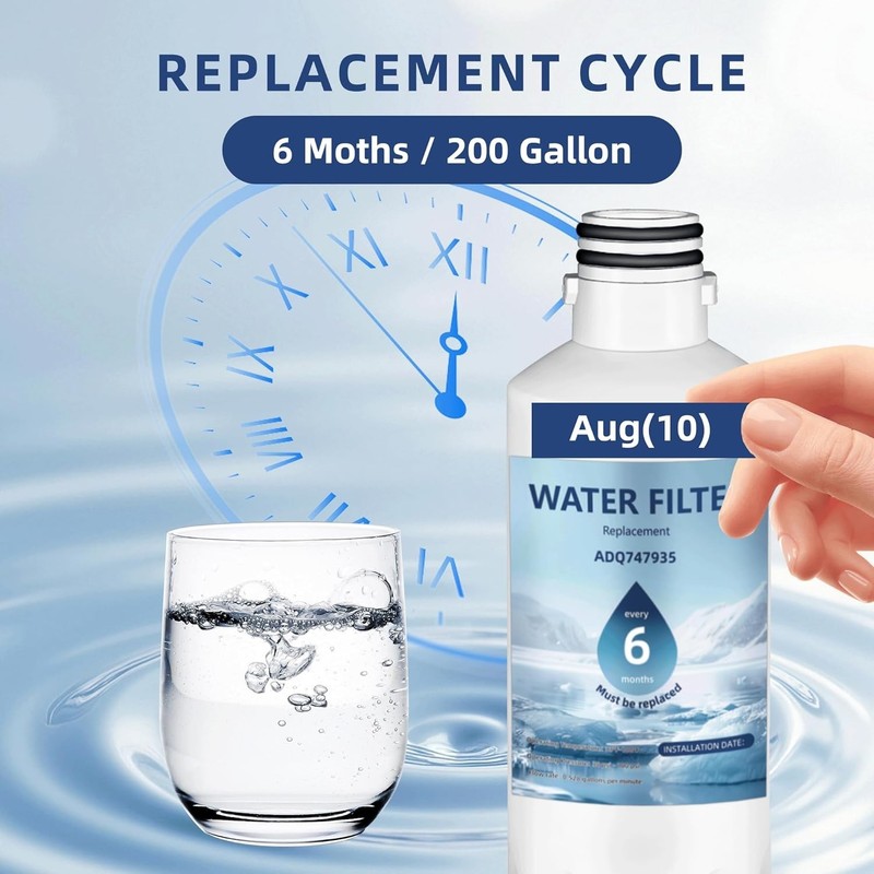 LT1000P 3-Pack Water Filter Set—Removes 99% Chlorine & Heavy Metals for LG ThinQ gallery