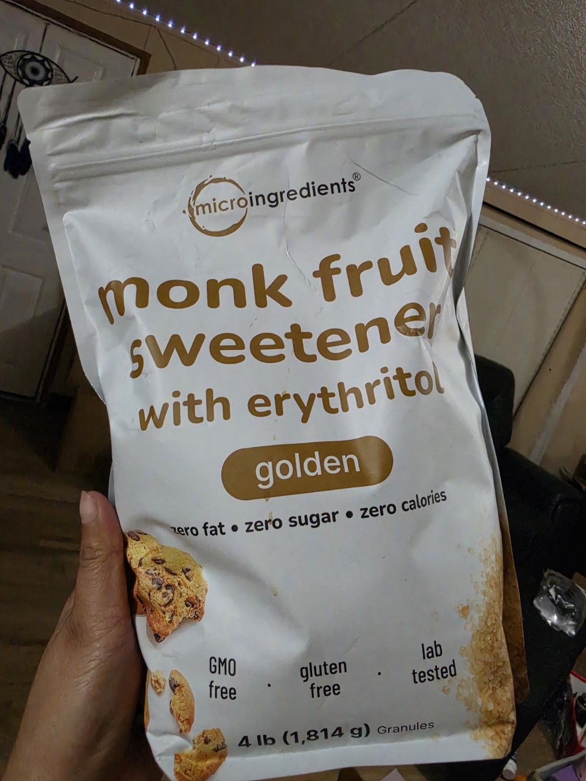 Micro Ingredients Golden Monk Fruit Sweetener Erythritol Granules 4 lb gallery
