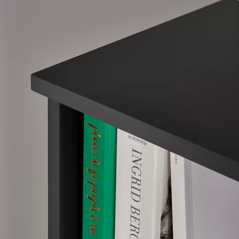 71 In. Black 5-Shelf Basic Bookcase with Adjustable Shelves gallery
