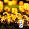 Moroccan String Lights Plug-in 60 LED 29ft Indoor Outdoor Waterproof 8 Modes ... gallery