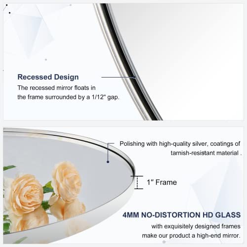 Rustproof Oval Mirror for Bathroom, 30x40 Inch Mirrors for 40"L x 30"W Chrome gallery