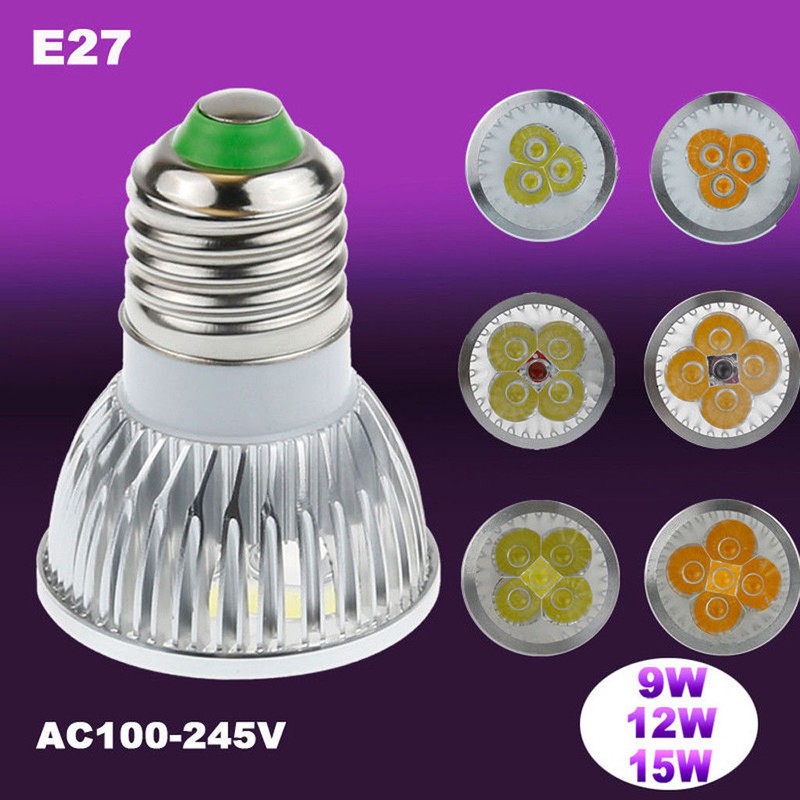 GU10 MR16 E27 E14 Led Bulb Spotlight 9W 12W 15W Dimmable Lamp for Home Lighting gallery