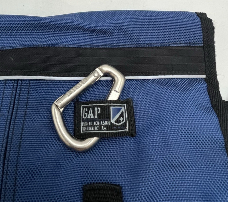 Gap Y2k Blue/Black Utilty Bag With Multiple Compartments 2