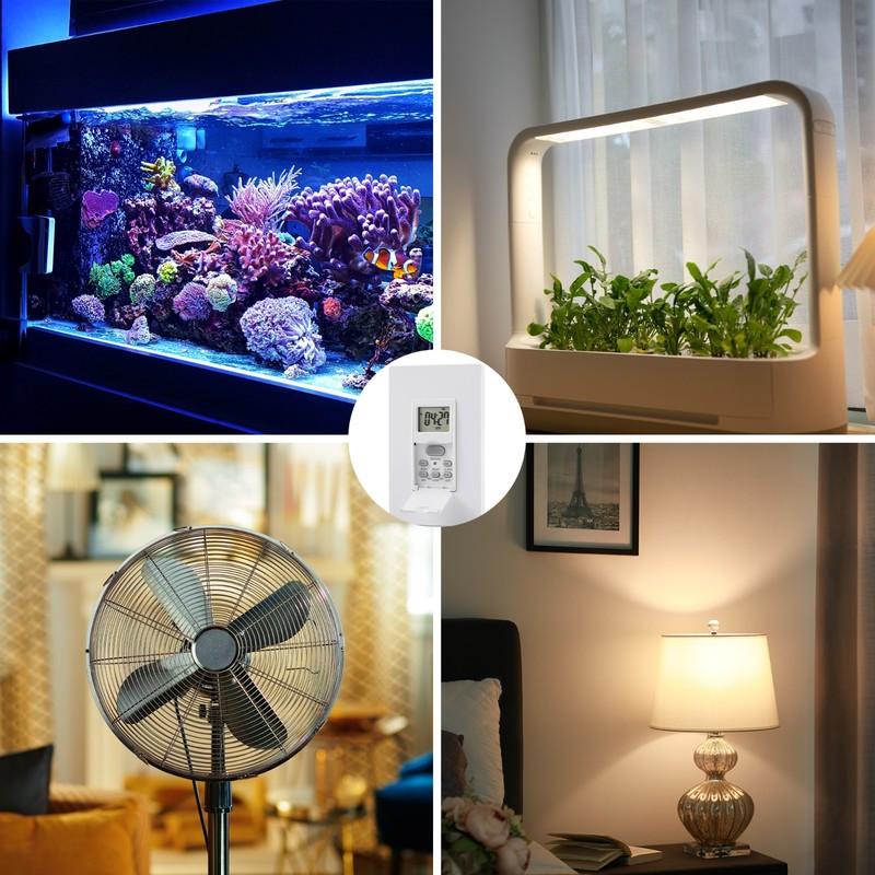 In-Wall Digital Light Timer Switch, 7 Day Programmable, for Lights, Fans & Motor gallery