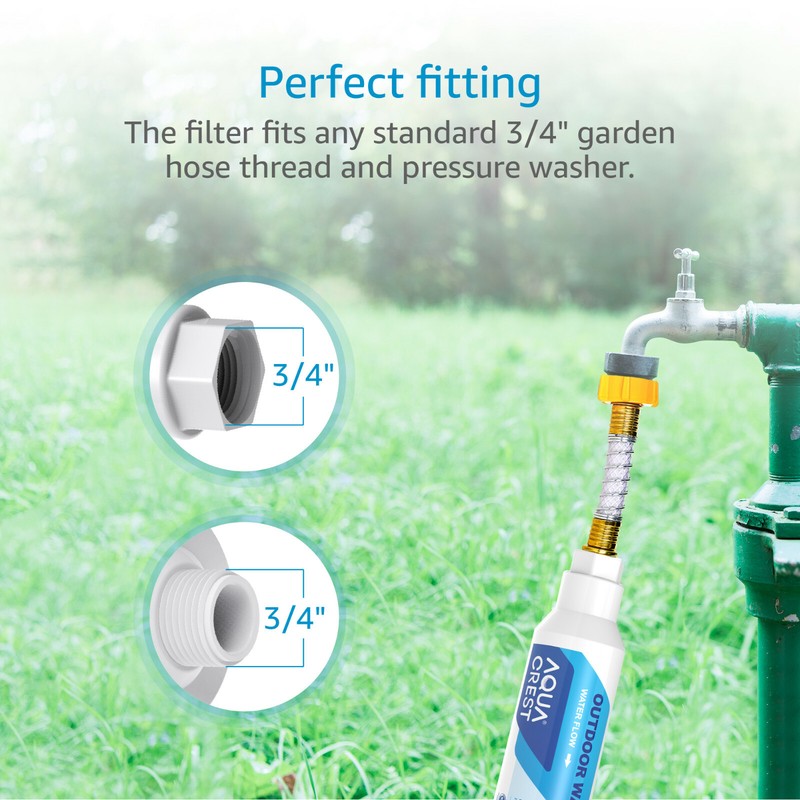 Inline Water Filter with Hose Protector for Car Washing Yard Cleaning AQUA CREST gallery