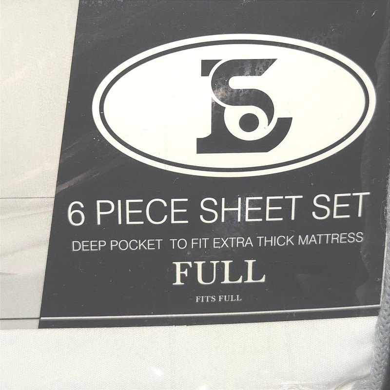 Bamboo 2000 Series 6Pc. Sheet Set Full White Deep Pocket Wrinkle Free Microfiber gallery