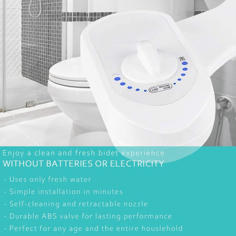 Deco Essentials Non-Electric Single Nozzle Toilet Seat Bidet for Standard 15/16" gallery