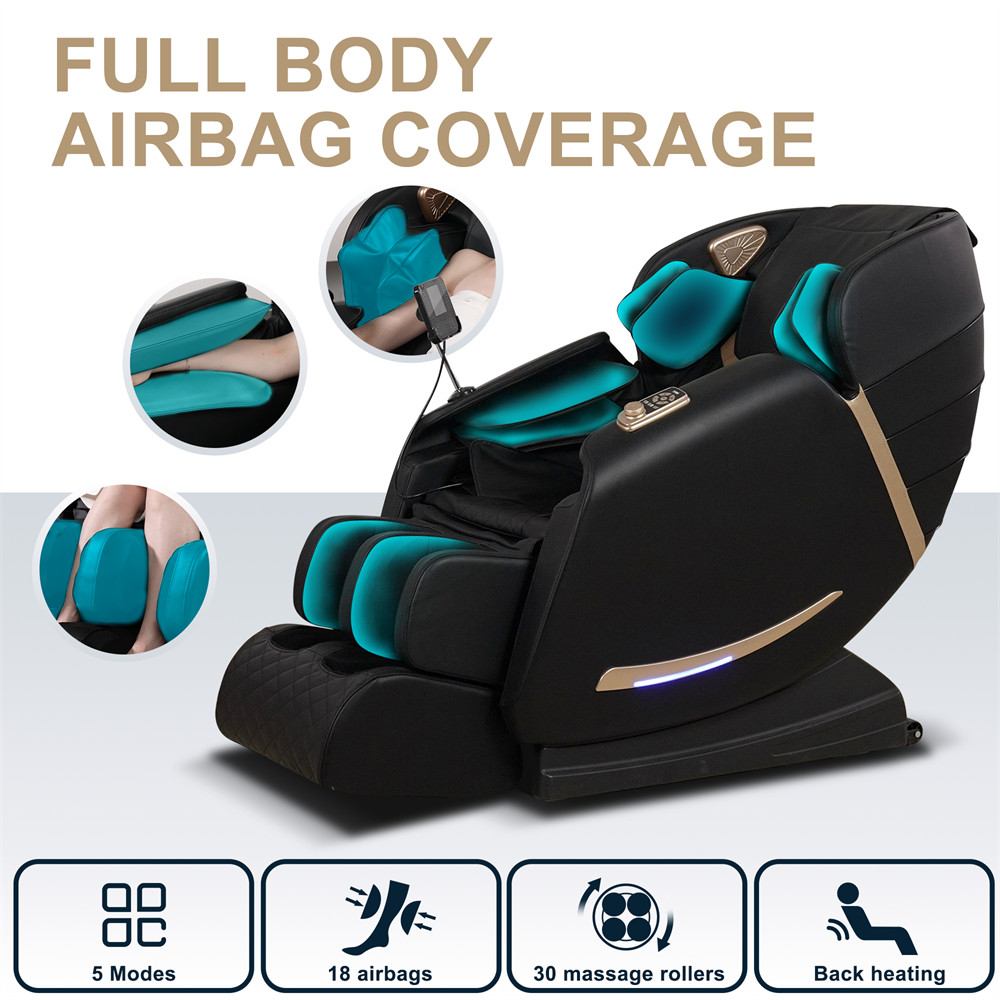 Full Body Massage Chair Zero Gravity Recliner, 2 Control Panels, Smart Screen US
