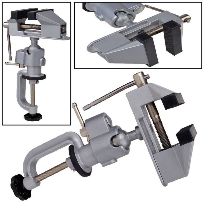 Universal Table Bench Vise 3 Inch Work Bench Clamp Swivel Rotating Hobby Crafts gallery