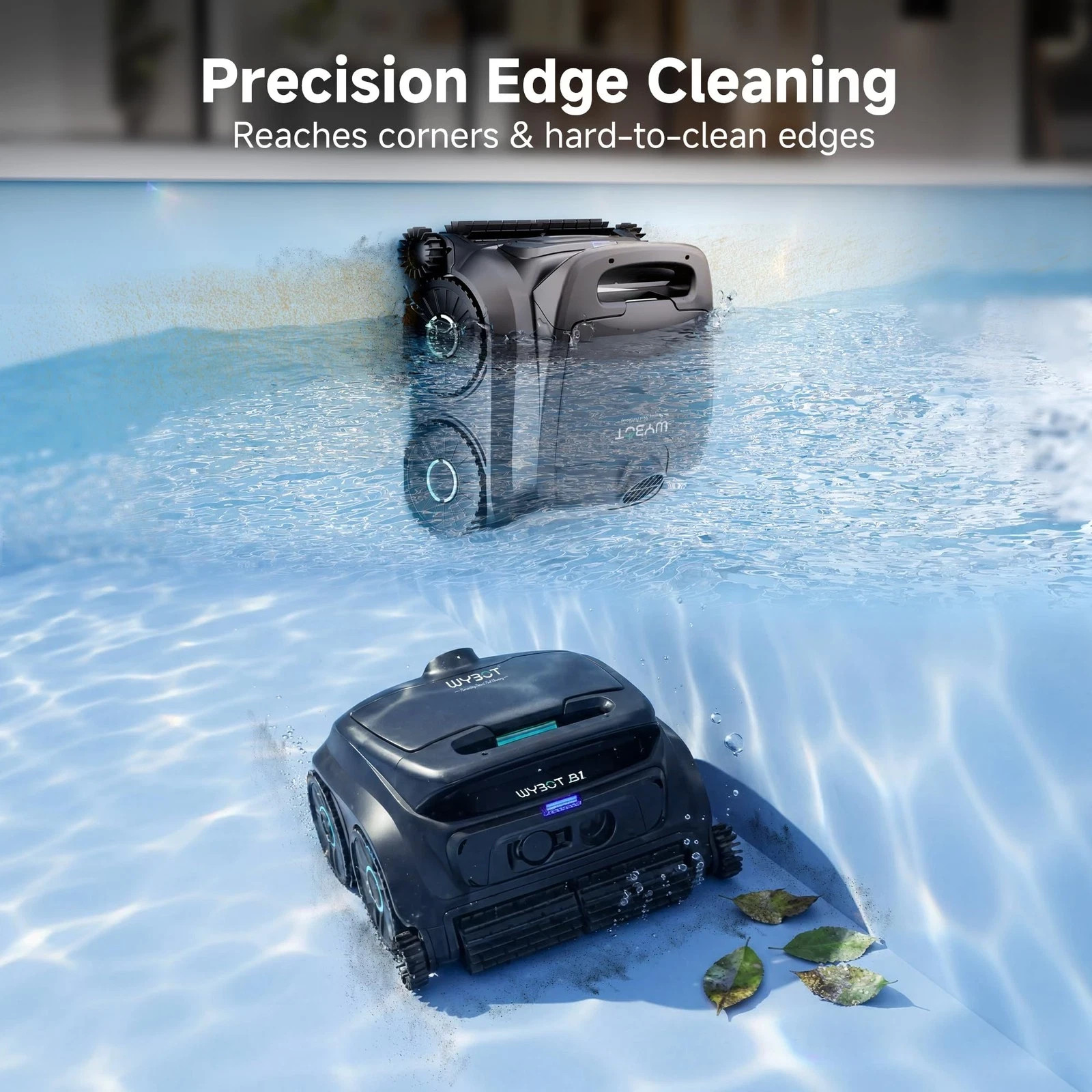 WYBOT B1 Robotic Pool Cleaner Floor Wall Cleaning 100 Minute Runtime 2026 Grey gallery