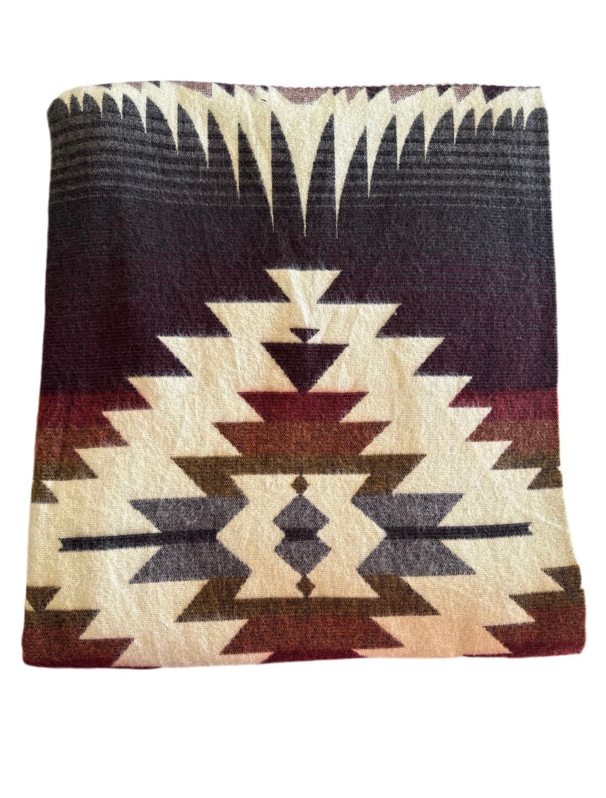 Alpaca Blanket - Cozy Colorful Native Pattern Throw - Made in Ecuador - 20268 gallery