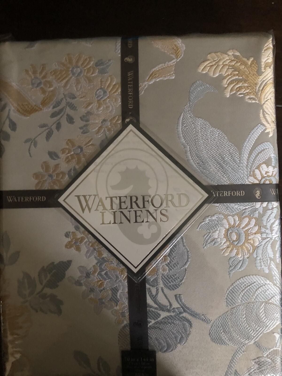 $110 Luxury High Quality WATERFORD LINENS TABLECLOTH Oblong 70”x144” 12 To 16 gallery