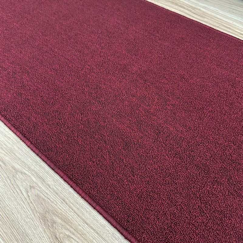Anti Slip Low Pile Washable Solid Red Hallway Custom Length Long Hallway Rug gallery