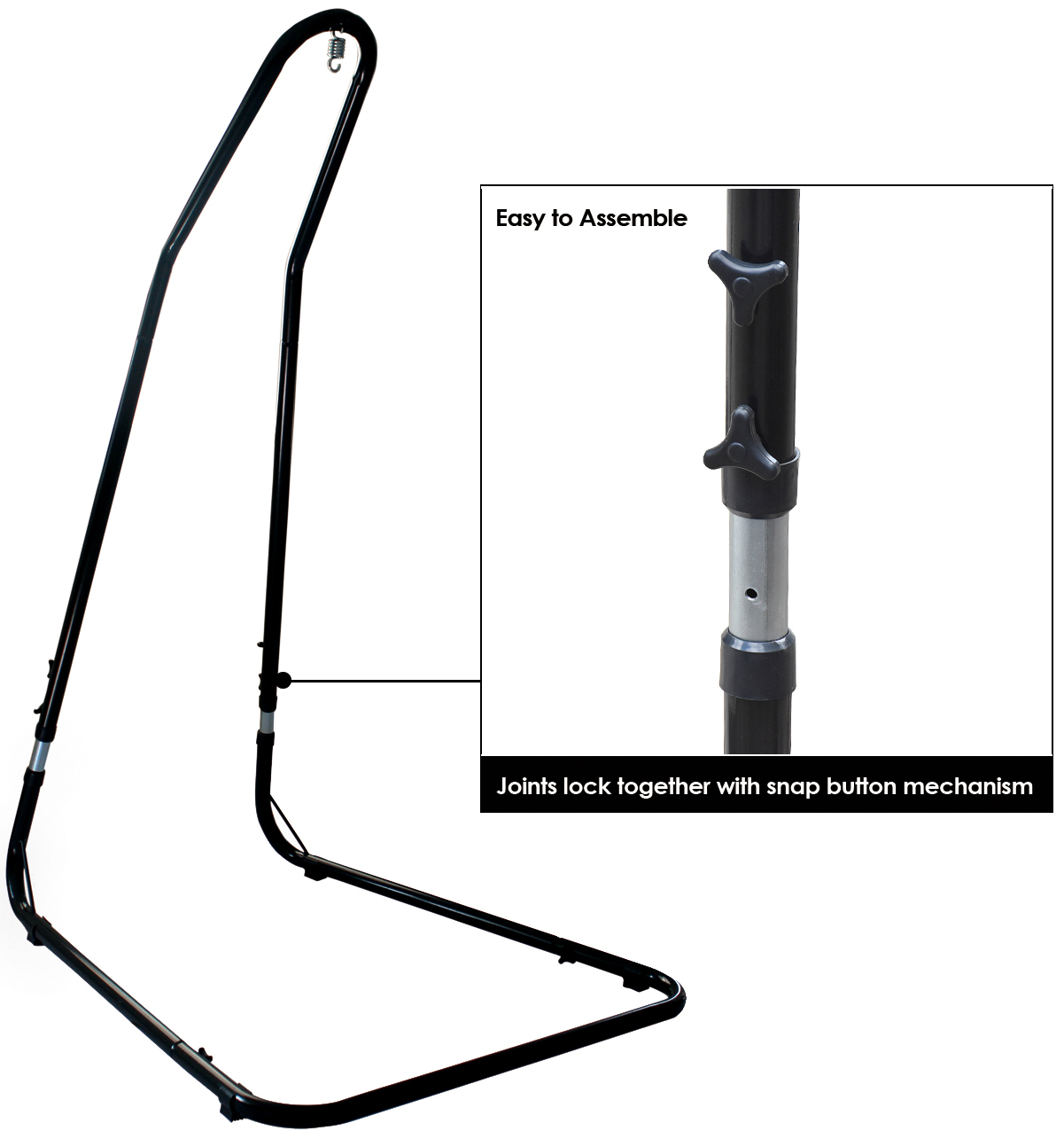 Sorbus® Adjustable Hammock Chair Stand Frame, 1 Person, 330 Pound Capacity, Perf gallery