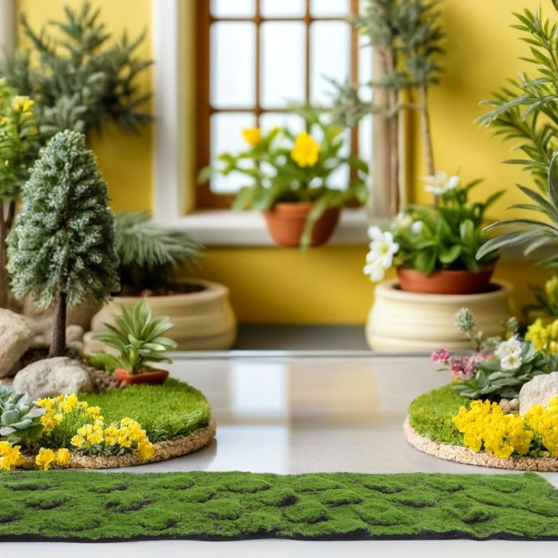 Realistic Artificial Moss Rug for Outdoor Landscaping and Craft Projects gallery