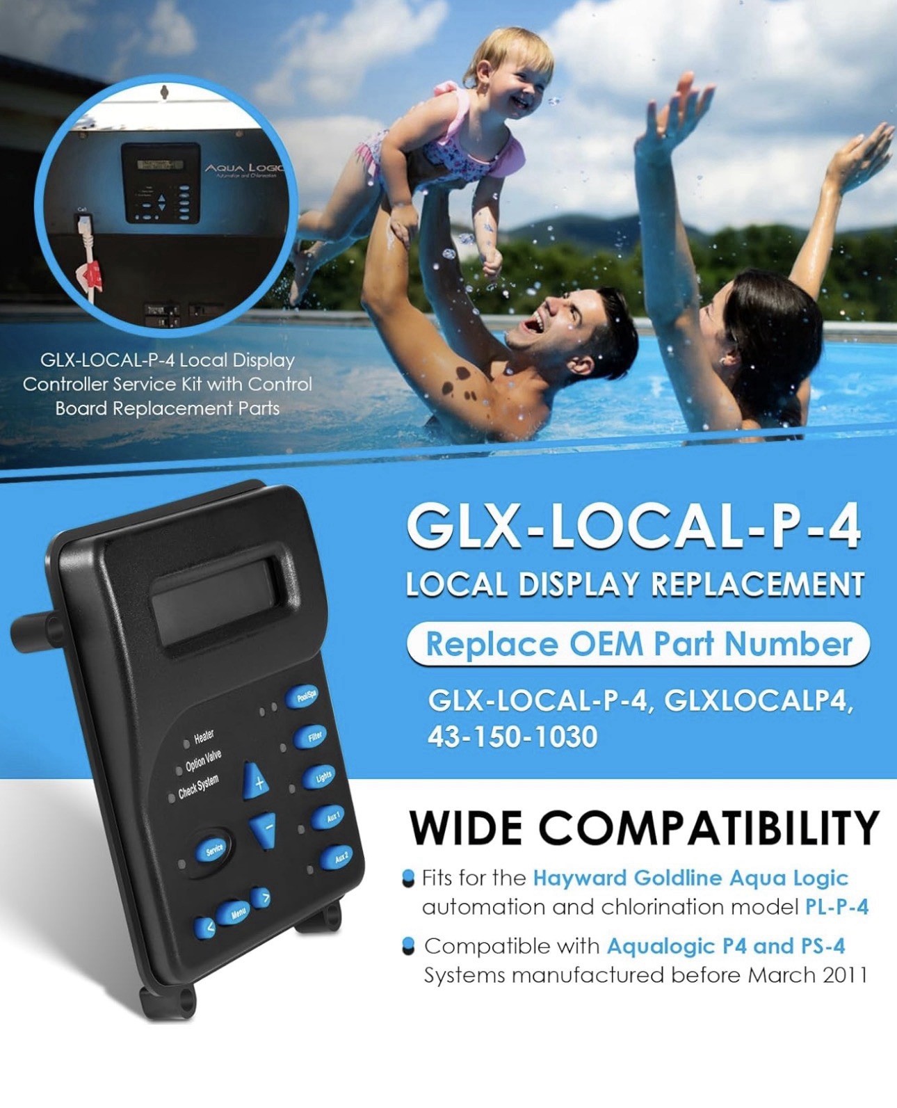 GLX-Local-P-4 Display Controller Keypad Board Replacement with Control Board gallery