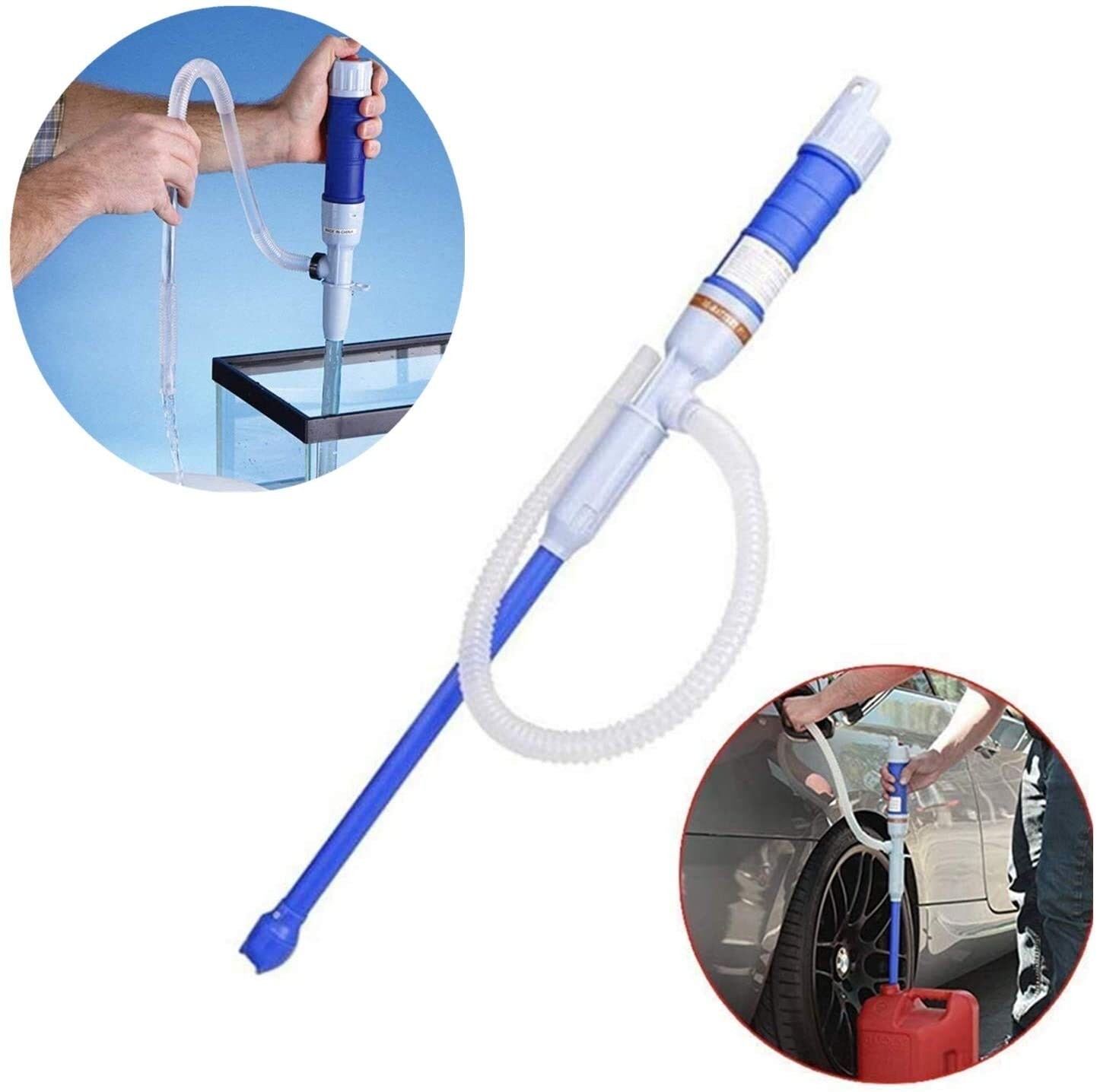24" 2gal/min Battery-Powered Siphon Handheld Liquid Transfer Pump Gas/Oil/Water gallery