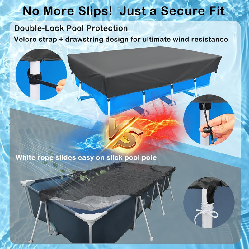 118X79 Inch Rectangular Pool Cover 10 X 6 Rectangle Pool Cover 9.8' Pool Cover 9 gallery