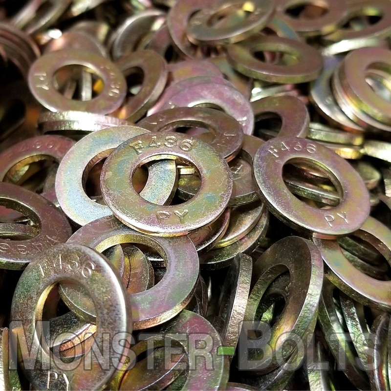 F436 Structural Flat Washers Zinc Yellow 1/4, 5/16, 3/8, 7/16, 1/2, 9/16 5/8 3/4 gallery