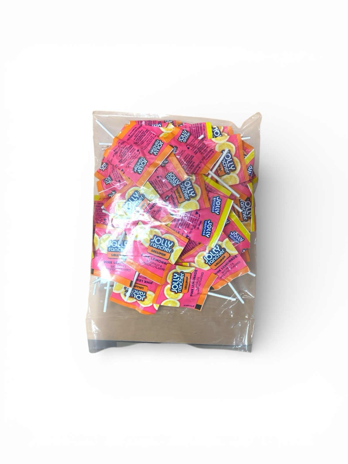 Jolly Ranchers PINK LEMONADE Flat Lollipops Jolly Rancher Pink Lemonade 50pcs gallery