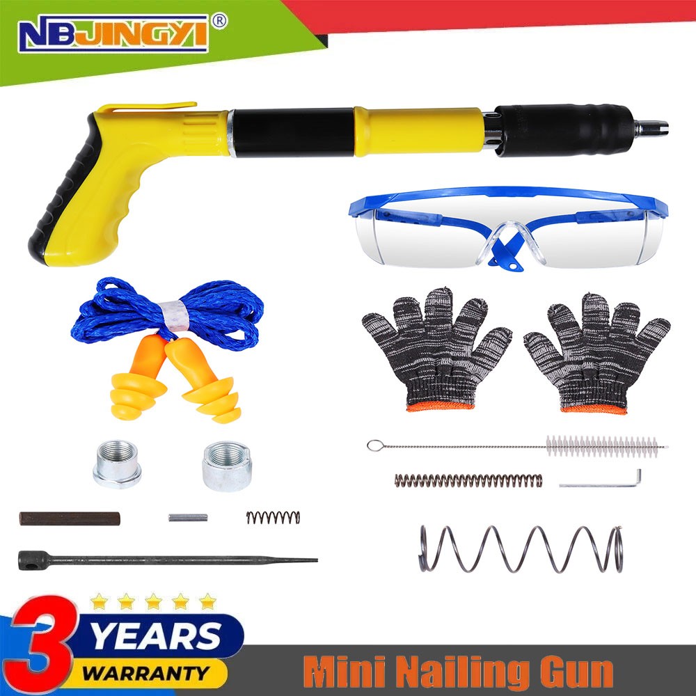 Manual Steel Nail Gun without Nails 5 Speed Adjustable Concrete Nail Gun Kit gallery